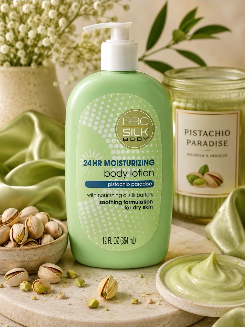 24HR Moisturizing Body Lotion - Pistachio Paradise (Green)